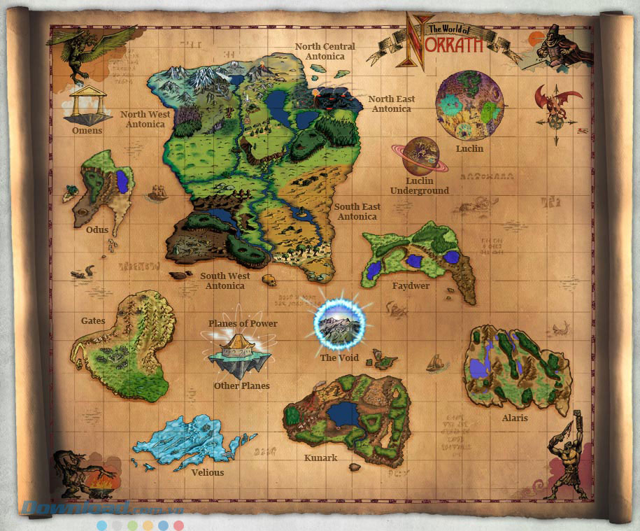 Bản đồ thế giới Norrath Bản đồ thế giới Norrath