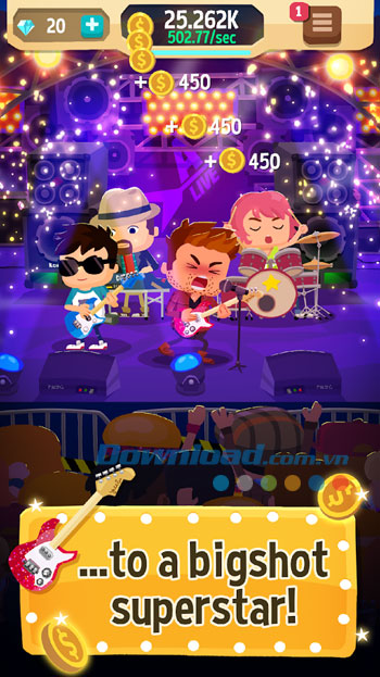 Giao diện chơi Beat Bop trên Android