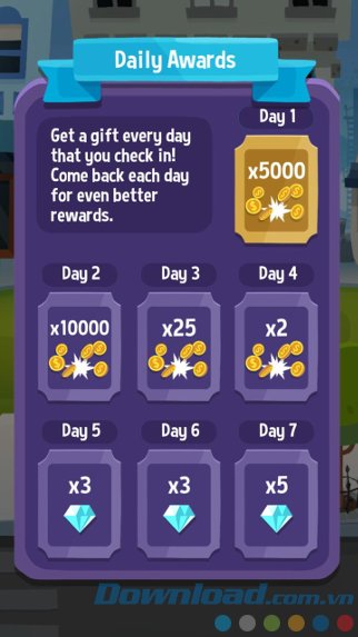 Phần thưởng hàng ngày Phần thưởng hàng ngày