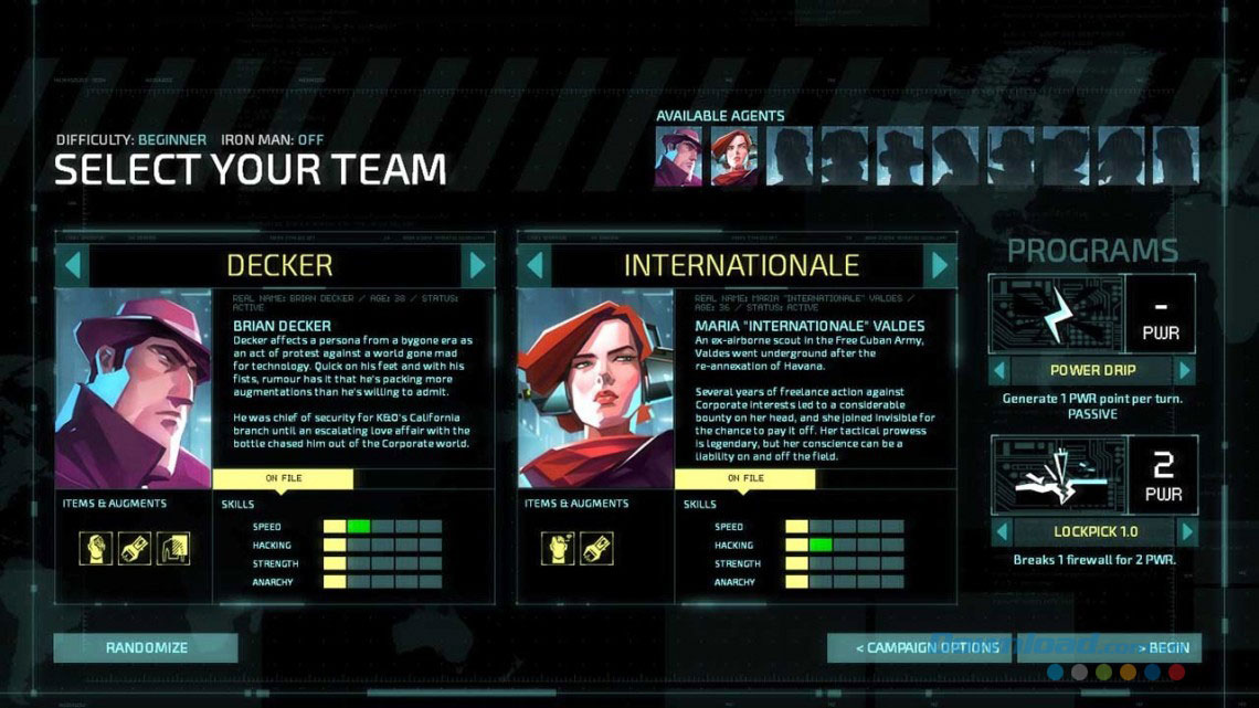 Các lựa chọn đặc vụ Các lựa chọn đặc vụ