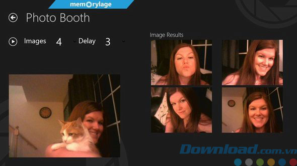 Lựa chọn thiết lập cho tính năng Photo Booth