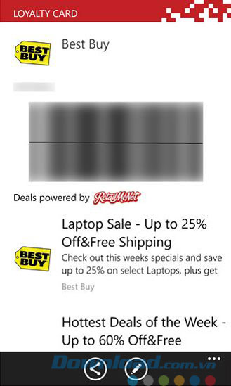 Lưu các thẻ của hãng