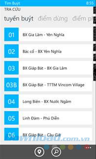 Tra cứu tuyến xe bus