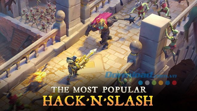 Giao diện chơi game Dungeon Hunter 5 trên Android