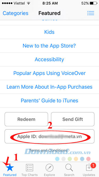 Vào iTunes