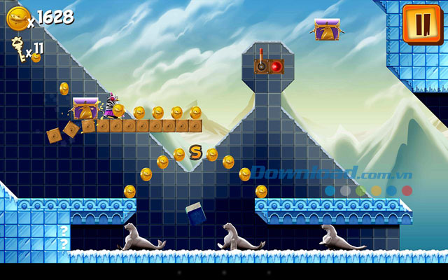 Giao diện chơi game Adventure Beaks trên Android