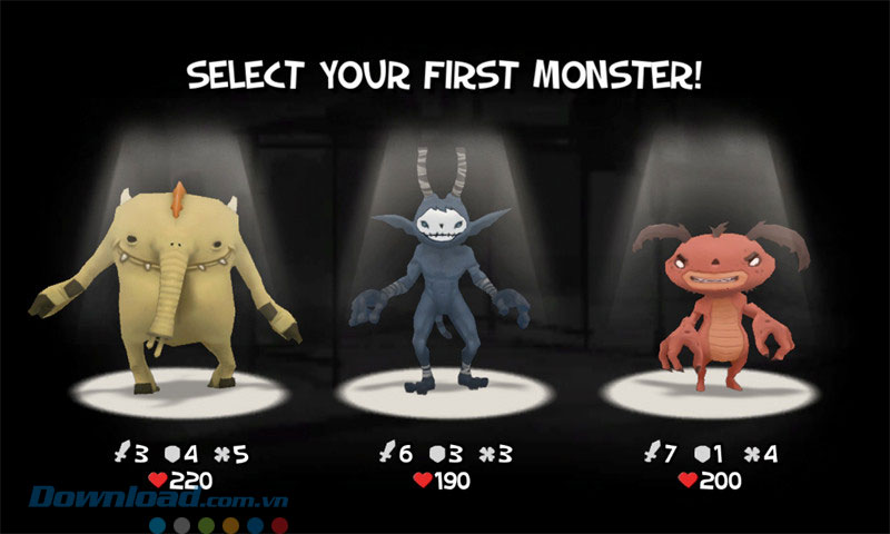 Chọn quái để bắt đầu