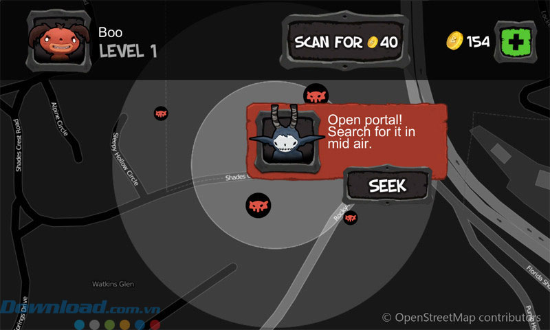 Tìm quái bằng bản đồ