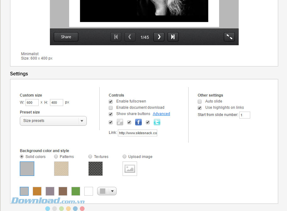 Tùy biến cho mẫu 