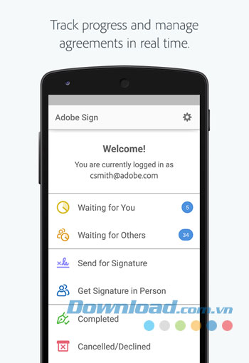 Theo dõi tiến trình và quản lý các thỏa thuận trong thời gian thực