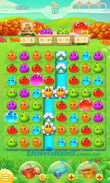 Giao diện chơi game Farm Heroes Super Saga