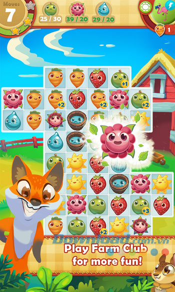 Giao diện chơi game Farm Heroes Saga trên Android