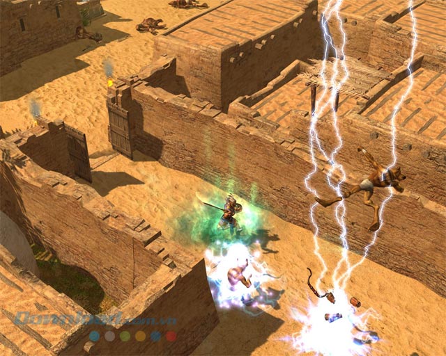 Sử dụng tuyệt chiêu giật sét trong game nhập vai cho PC Titan Quest