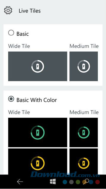 Cài đặt Live Tile