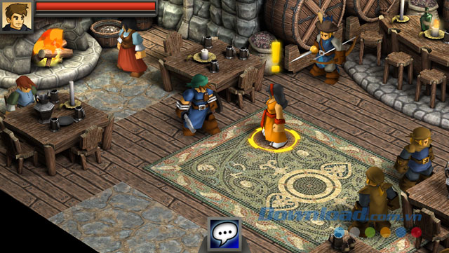 Giao diện chơi trong game Battleheart Legacy trên Android