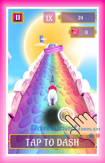 Giao diện chơi game My Little Unicorn Runner 3D 2