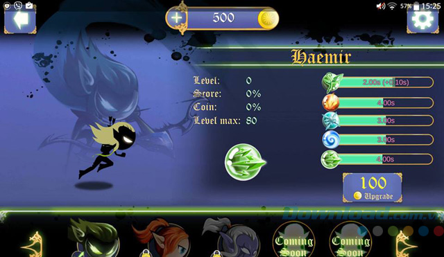 Nhân vật trong game Stickman Revenge: Shadow Run