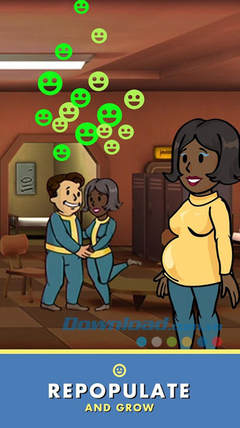 Giao diện chơi game Fallout Shelter trên Android