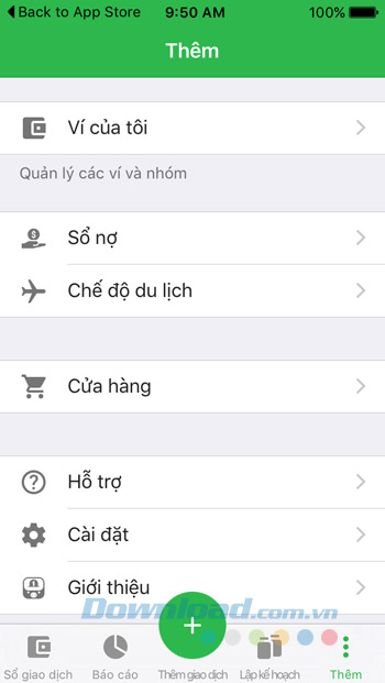 Danh mục của Money Lover