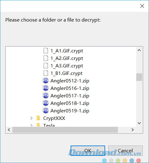 Chọn file hoặc thư mục