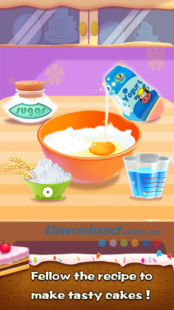 Làm bánh theo công thức trong game