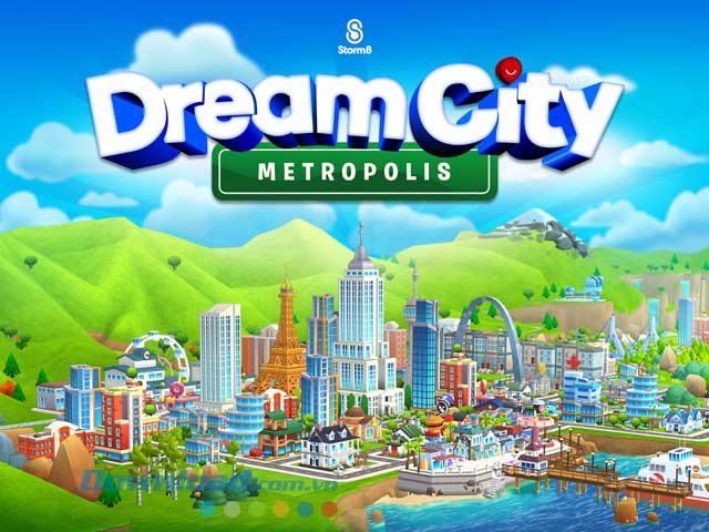 Giao diện chơi game Dream City: Metropolis trên Android Giao diện chơi game Dream City: Metropolis trên Android