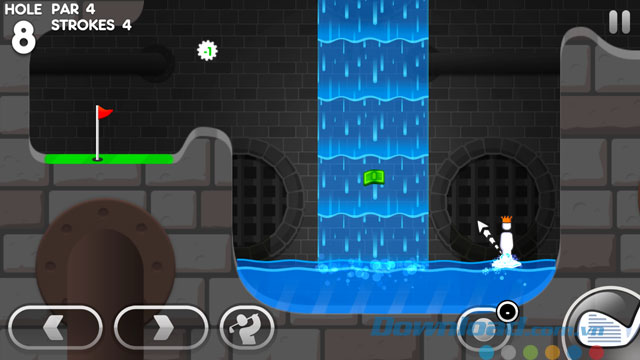 Giao diện chơi game Super Stickman Golf 3