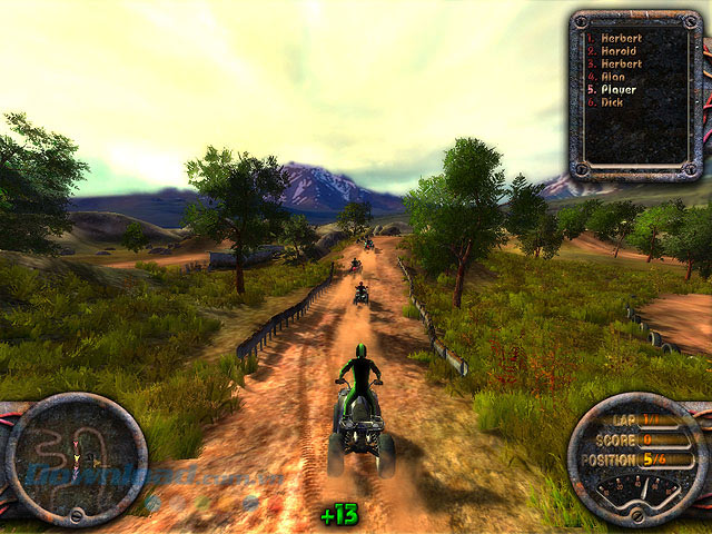 Điều khiển chiếc xe mô tô 4 bánh trong game đua xe Quad Motorbike Challenge