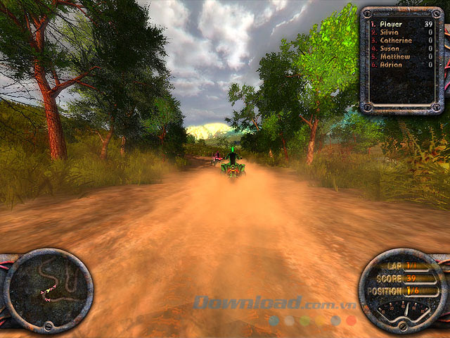 Hiệu ứng khói bụi trong game đua xe 4 bánh cho máy tính Quad Motorbike Challenge