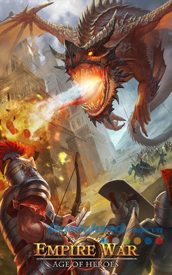 Giao diện chơi Empire War: Age of Heroes trên Android