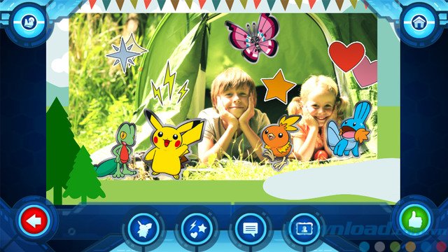 Chế ảnh với sticker Pokemon