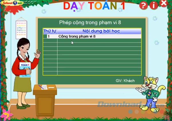 Phép cộng trong phạm vi 8