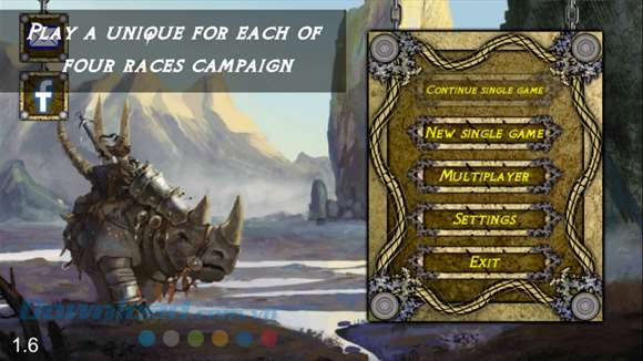 Main menu của game thẻ bài Azedeem: End of Era (TCG) cho Windows Phone