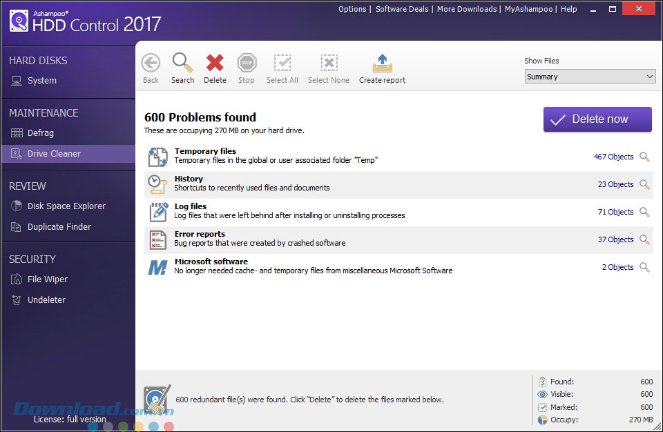 Tìm file để xóa và dọn dẹp