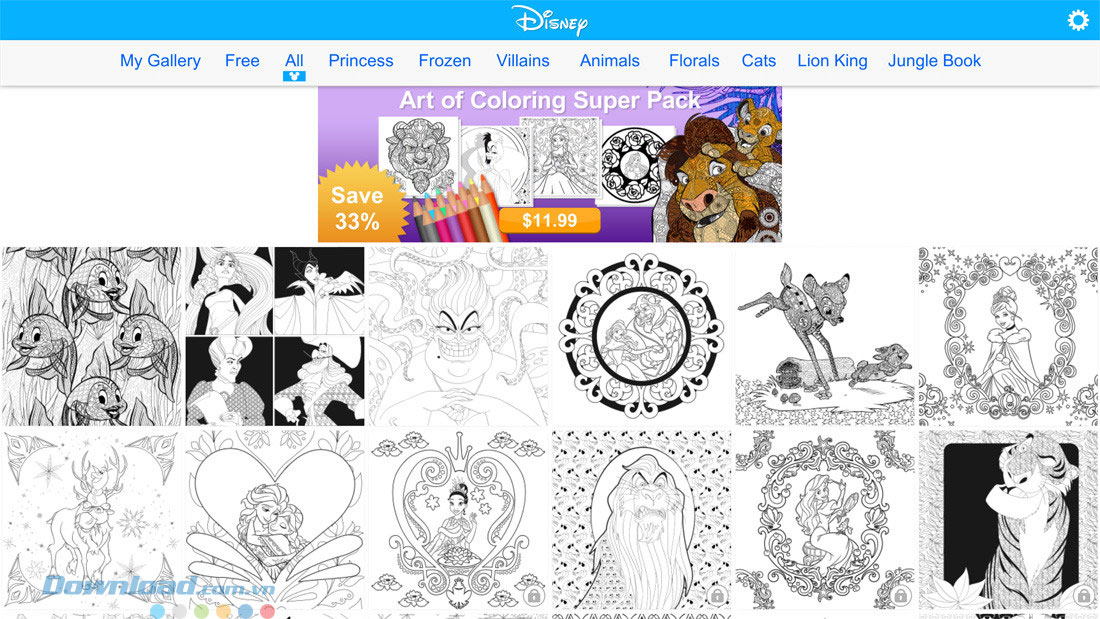Giao diện Art of Coloring 