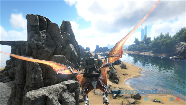 Cưỡi thú cưng trong game hành động sinh tồn ARK: Survival Evolved