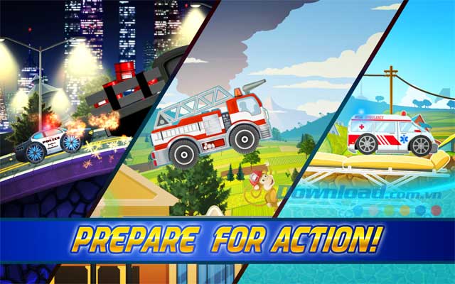 Sẵn sàng bước vào sân chơi Emergency Car Racing Hero