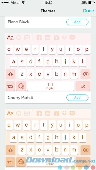 Thay đổi theme