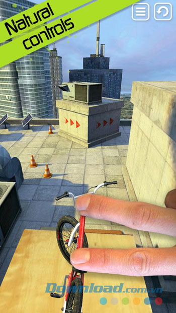Chế độ điều khiển trong game Touchgrind BMX