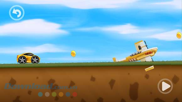 Lựa chọn một trong nhiều chiếc xe của game Fun Kid Racing