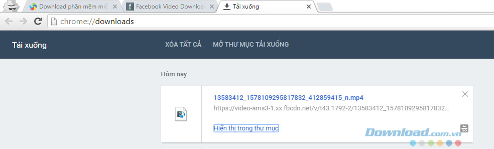 File tải về định dạng MP4