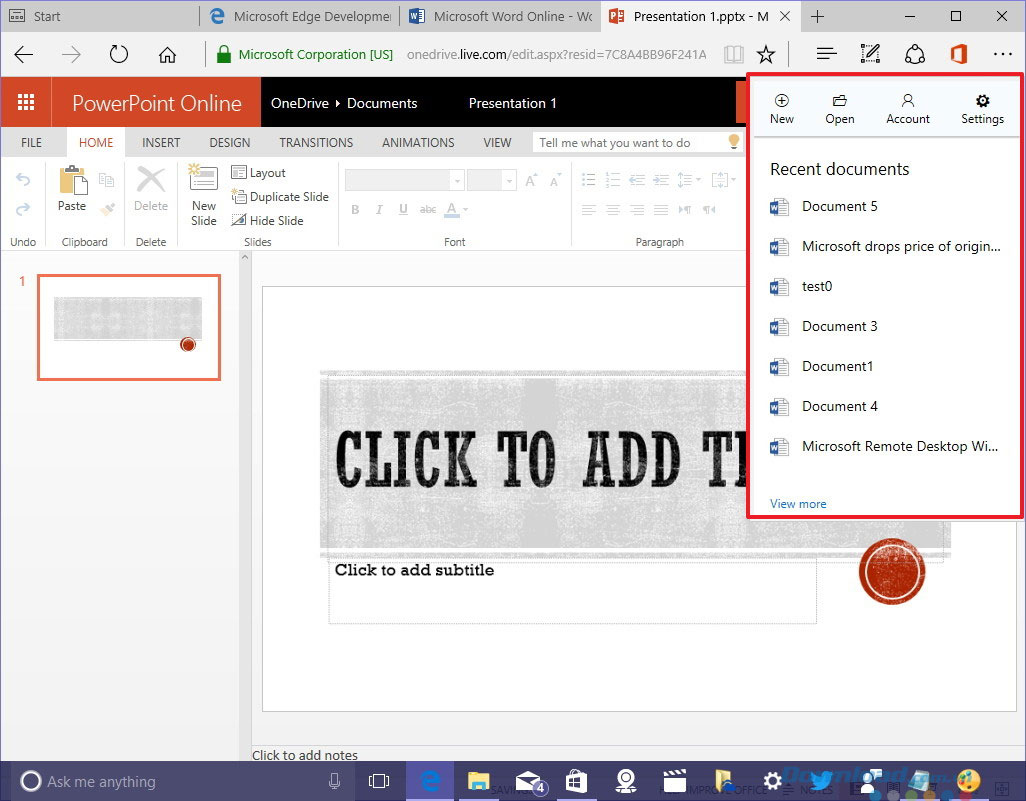 Các file mới mở