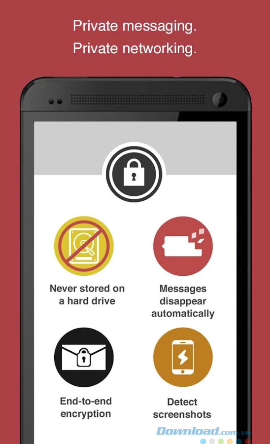 Nhắn tin an toàn với Cyber Dust cho Android