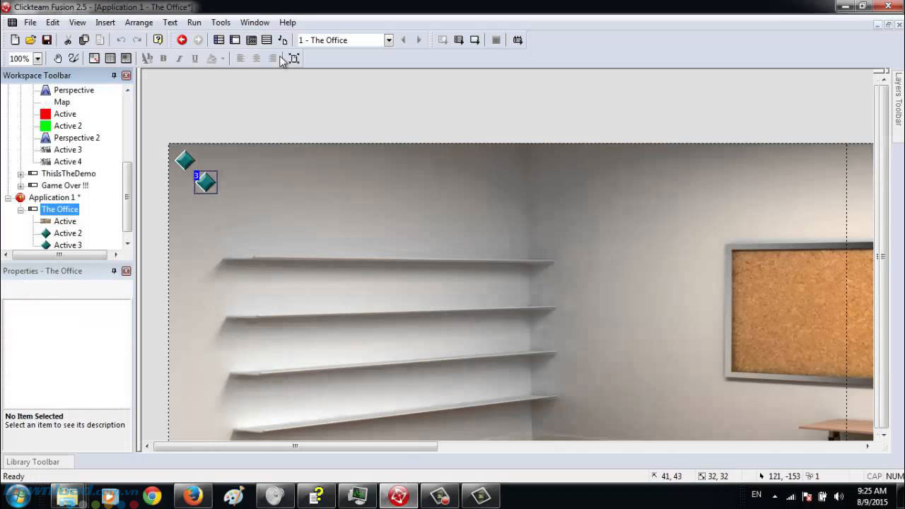 Giao diện Clickteam Fusion 2.5 Giao diện Clickteam Fusion 2.5