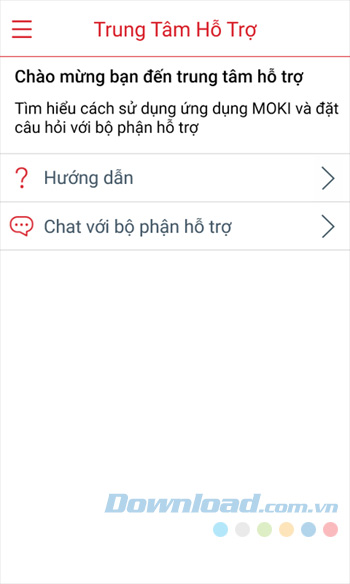 Trung tâm hỗ trợ