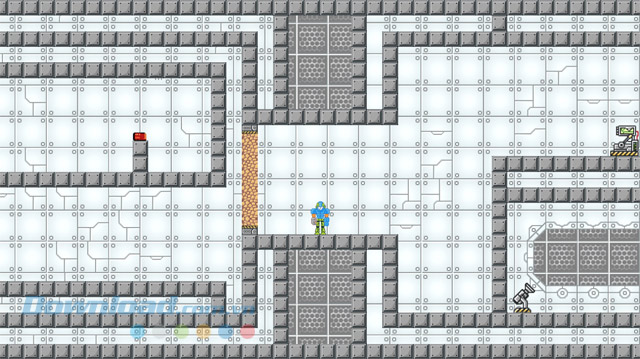 Người chơi có thể dụ tên lửa để phá hủy bức tường trong game phiêu lưu giải đố Redactem