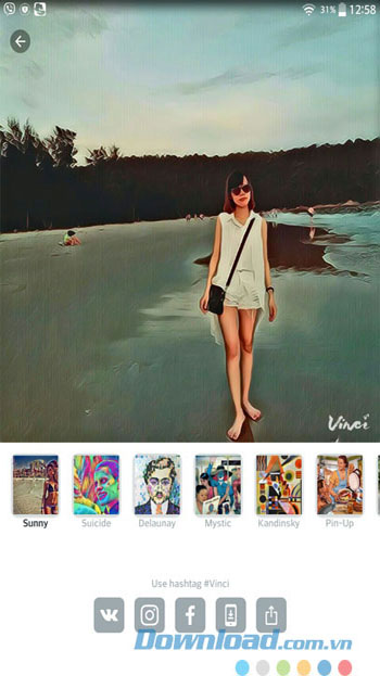 Lựa chọn bộ lọc yêu thích để có bức ảnh ưng ý