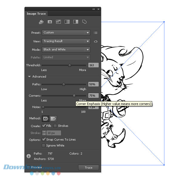 Chuyển hình ảnh bitmap sang vector