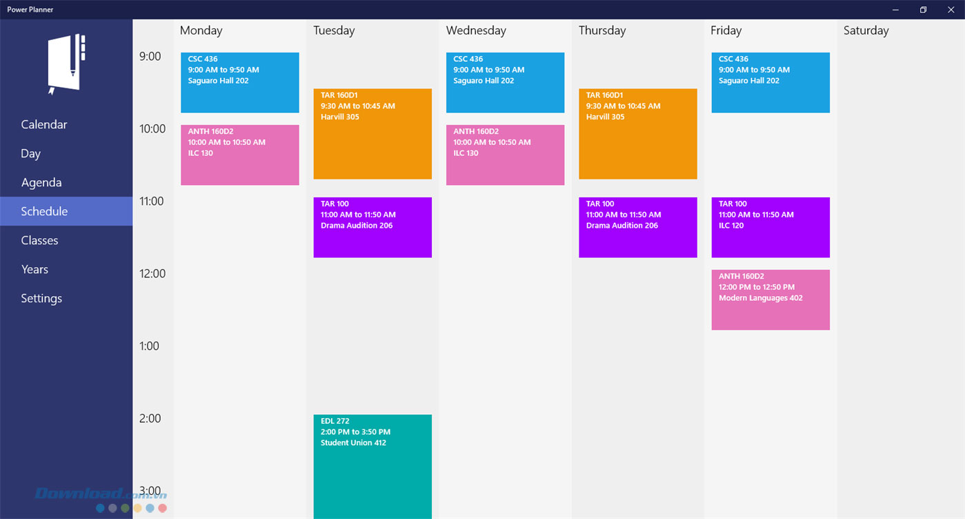 Quản lý giờ giấc học tập và làm bài với Power Planner