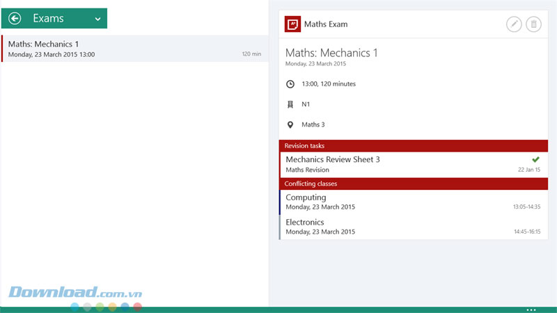 Chuẩn bị cho kì thi 